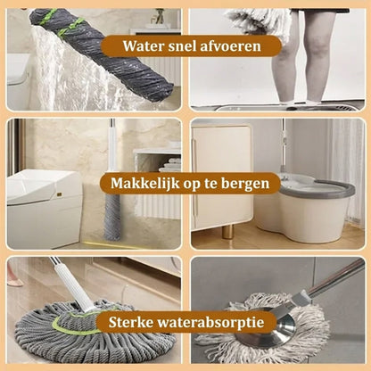 Zelfwringende microvezel vloerwisser