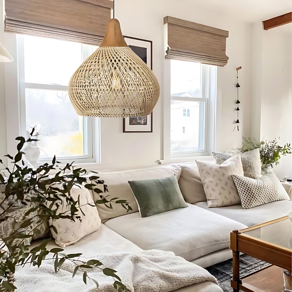 Boho rotan hanglamp sfeerverlichting