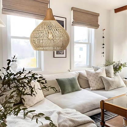 Boho rotan hanglamp sfeerverlichting