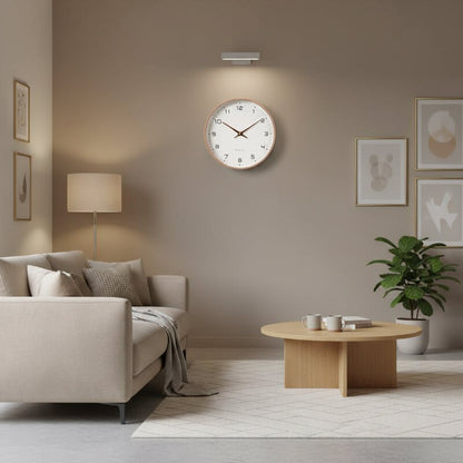 Scandinavische houten wandklok
