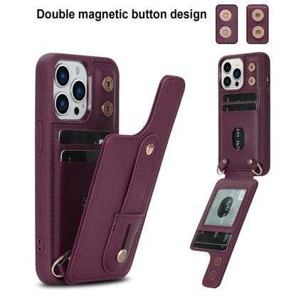 iPhone 16 Pro Max hoesje met pasjeshouder en draagkoord