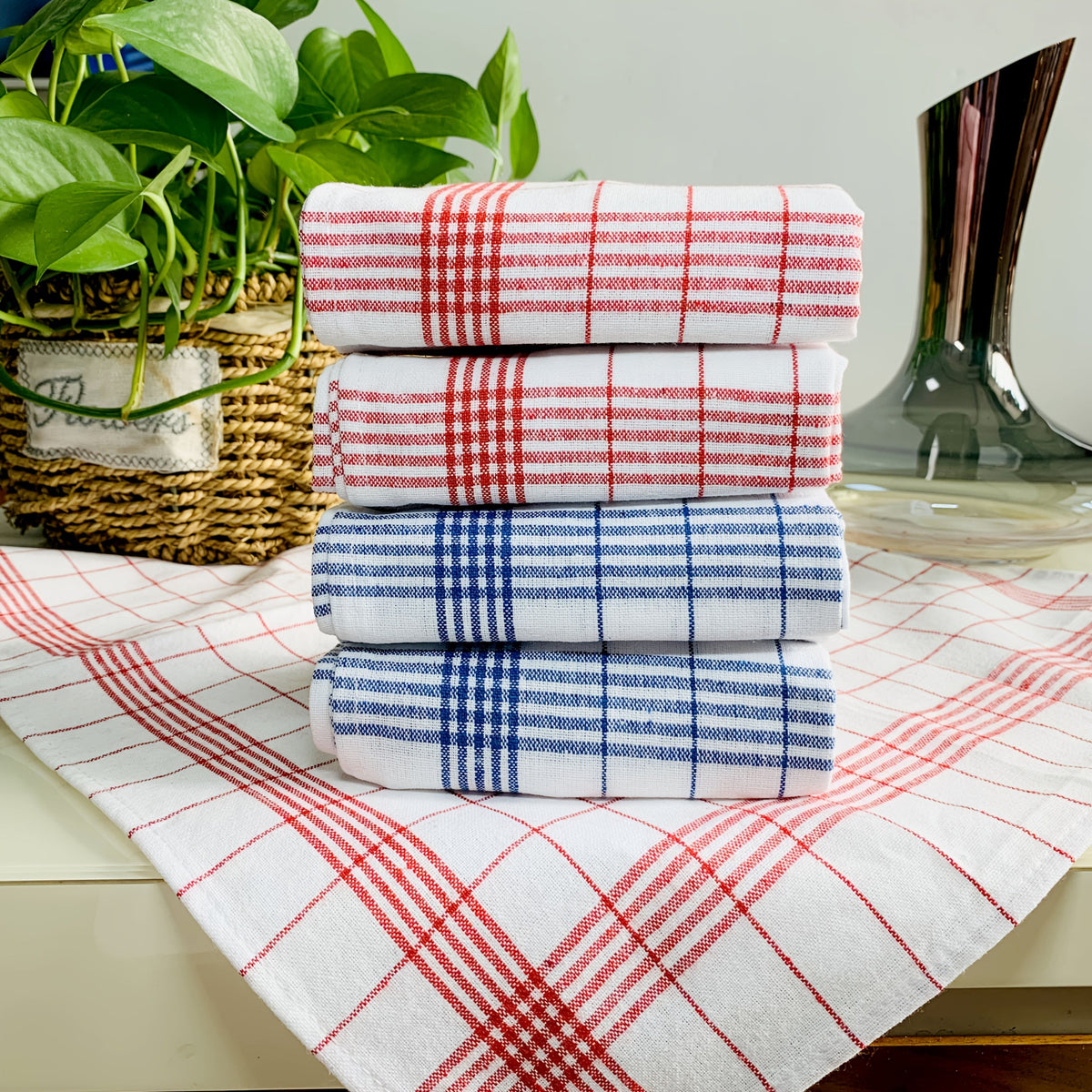 RetroDry vintage katoenen keukendoekenset