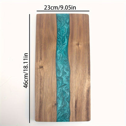 Houten snijplank met resinaccent