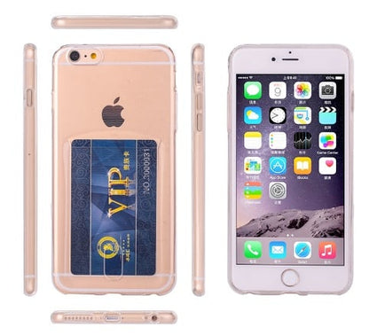 iPhone 6 / 6S TPU hoesje met pasjesvak