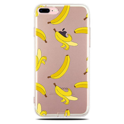 iPhone 7 Plus / 8 Plus TPU hoesje banaan print