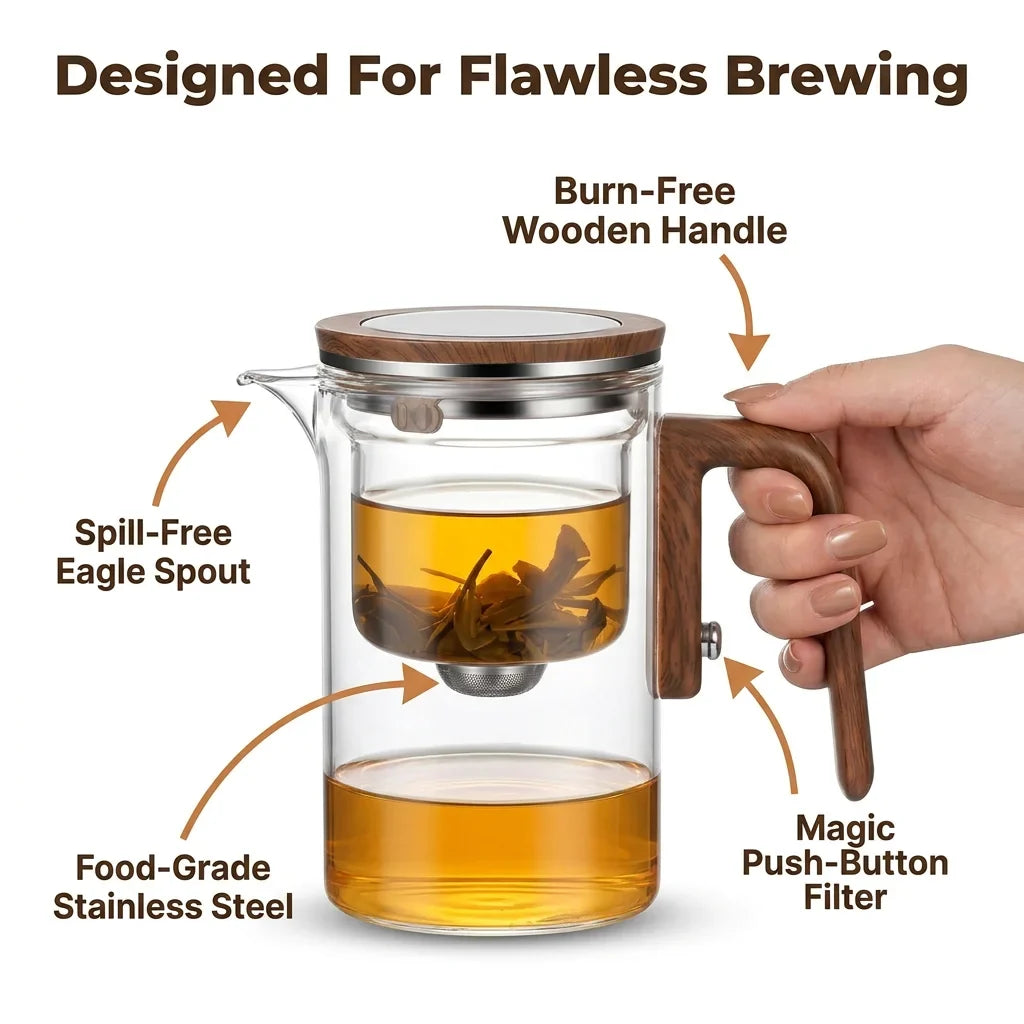 ClearBrew hittebestendige theepot