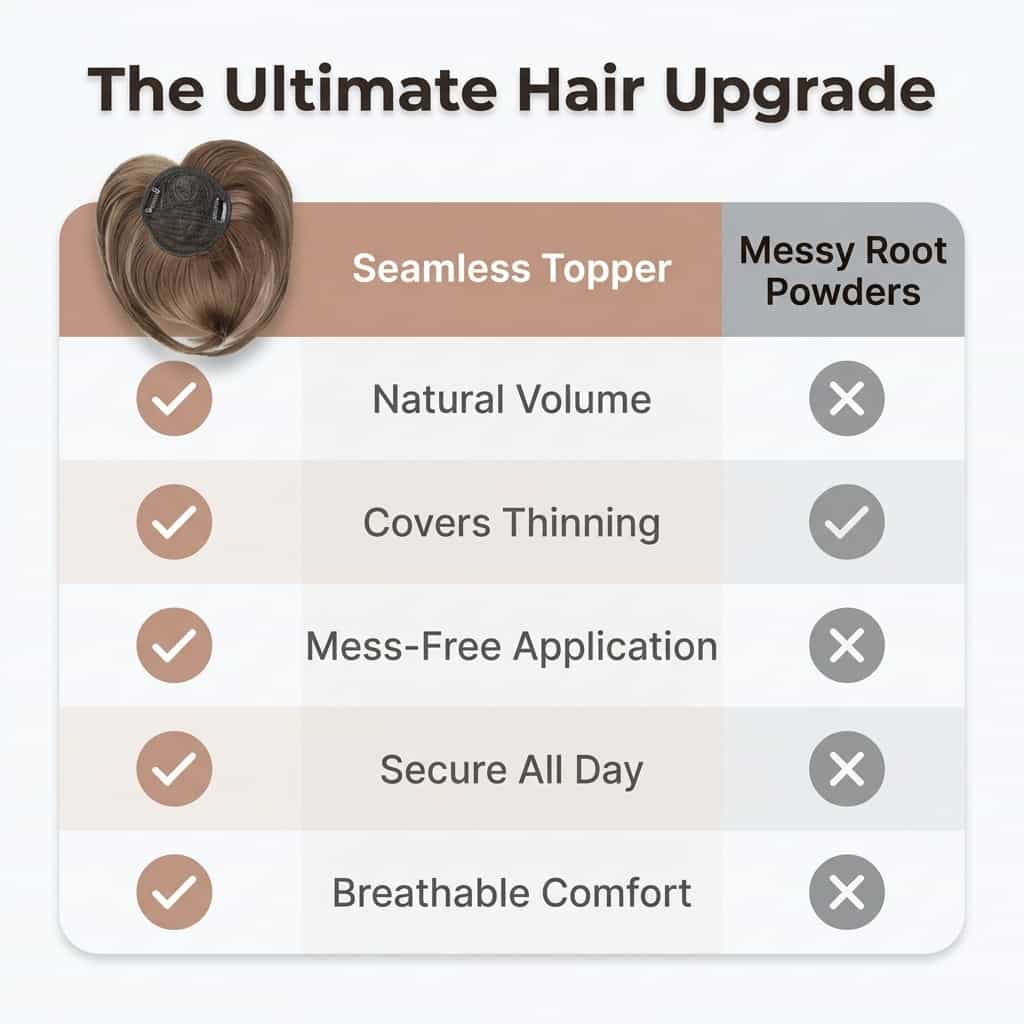 Seamless haar topper clip
