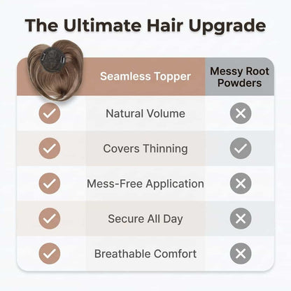 Seamless haar topper clip