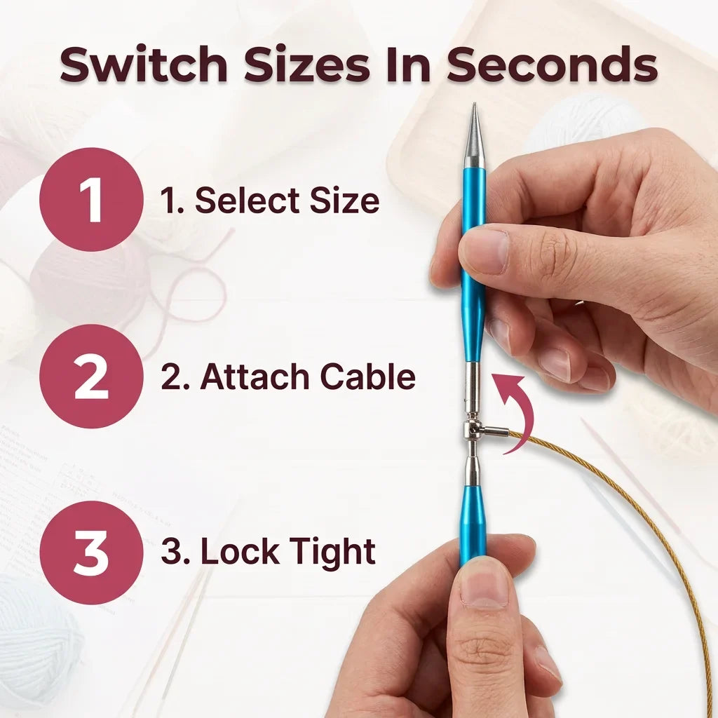 MaxStitch verwisselbare rondbreinaaldenset