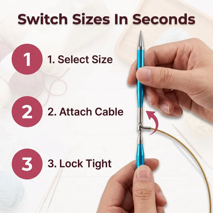 MaxStitch verwisselbare rondbreinaaldenset