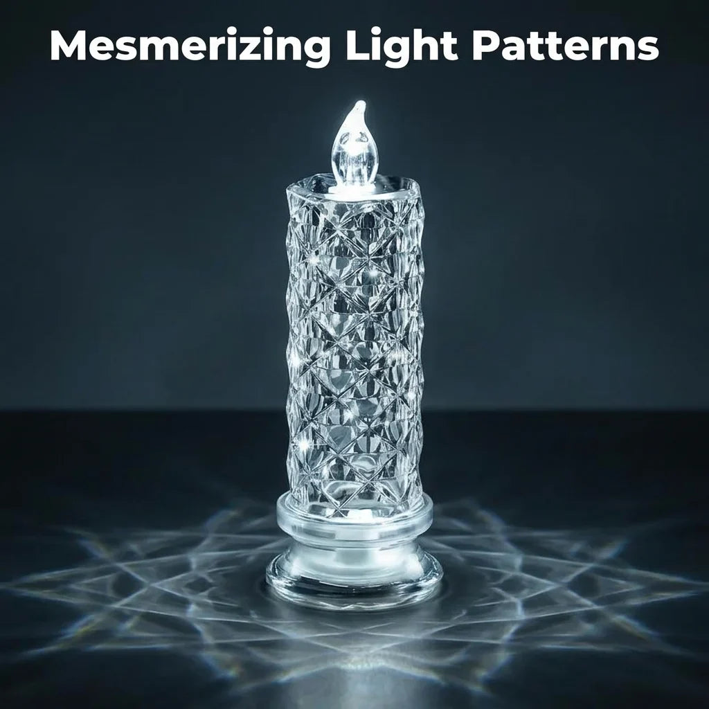 CrystalShine glitter-kaarslamp op batterijen
