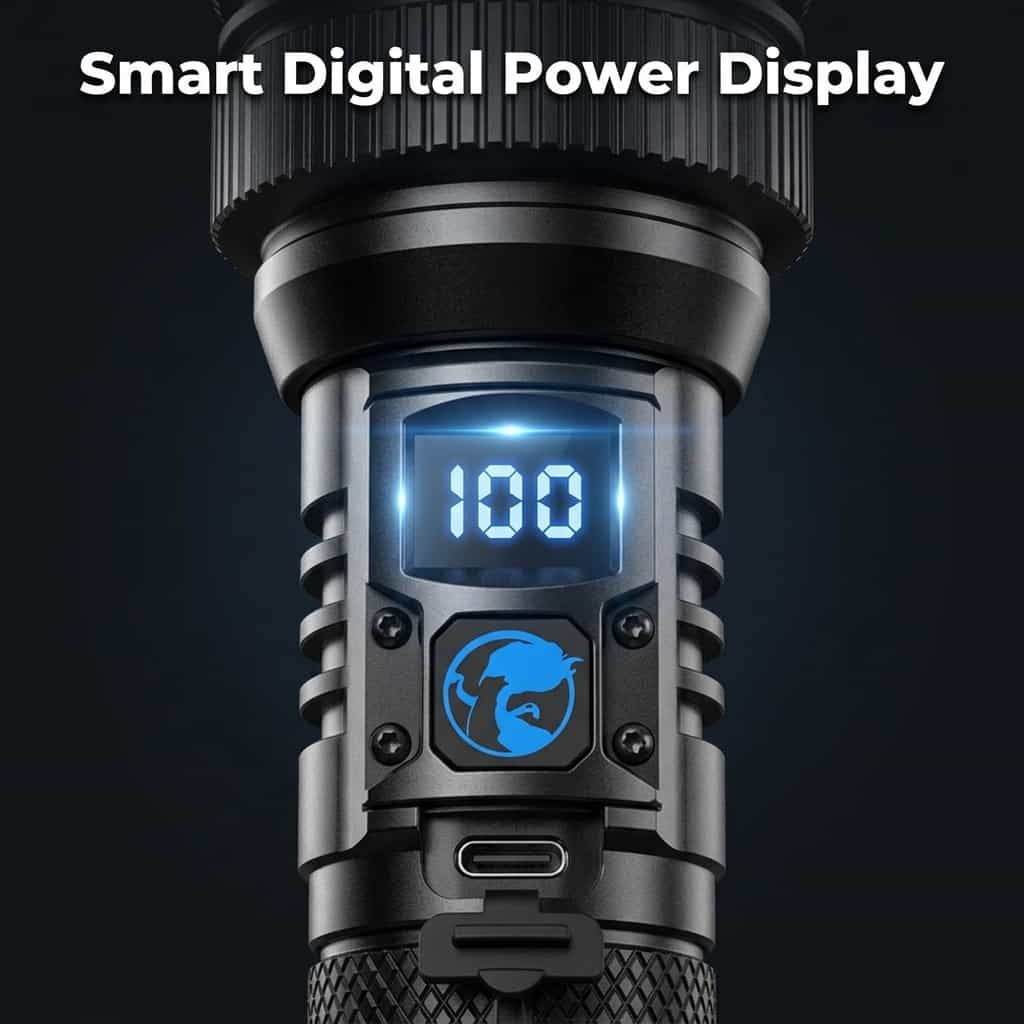 BrightMax oplaadbare zoom led-zaklamp