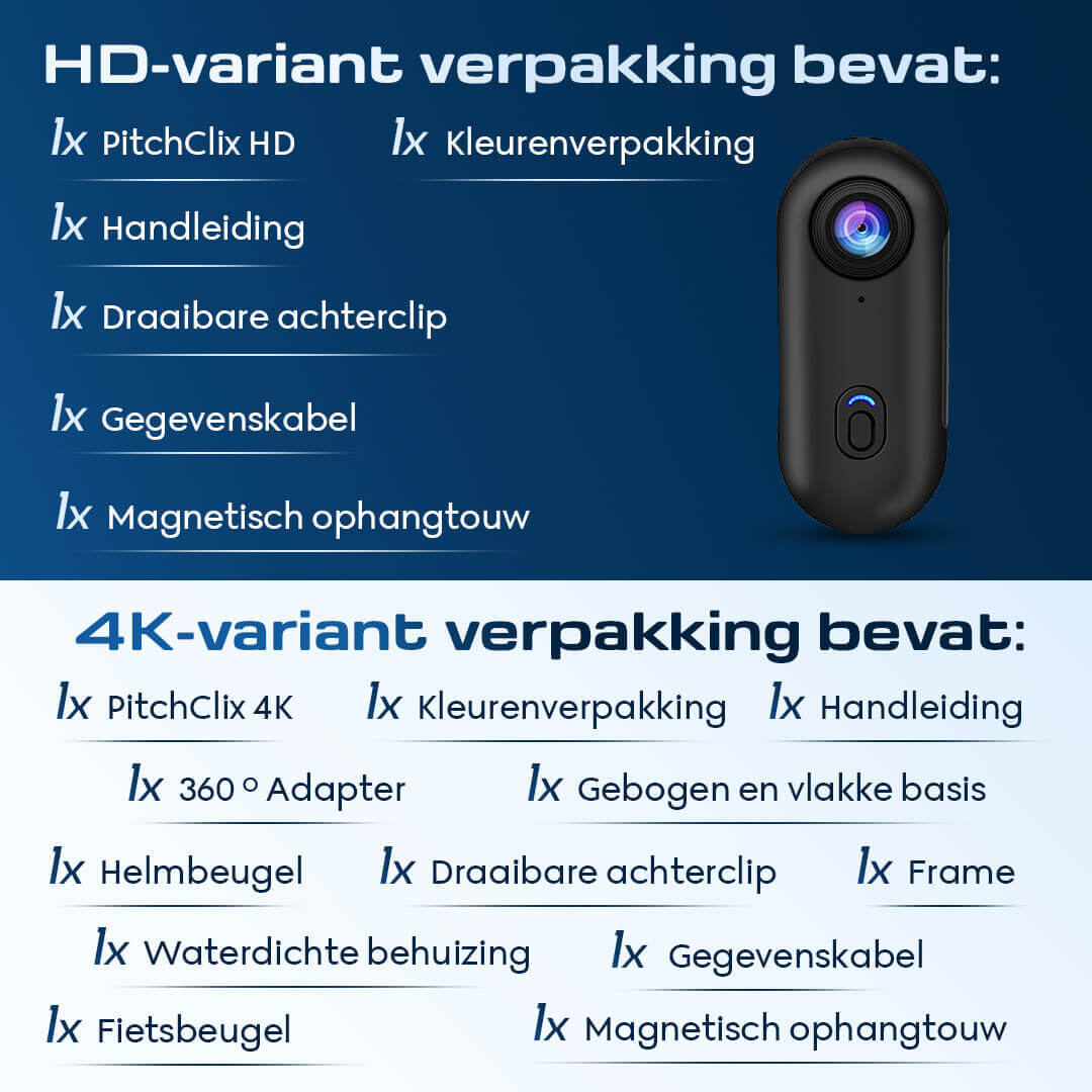 PitchClix magnetische sportcamera