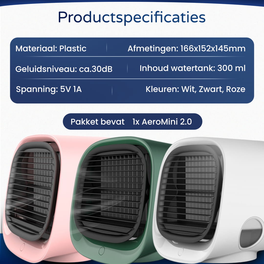 AeroMini 2.0 draagbare luchtkoeler