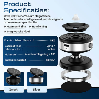 Magmount Elite magnetische telefoonhouder met oplader