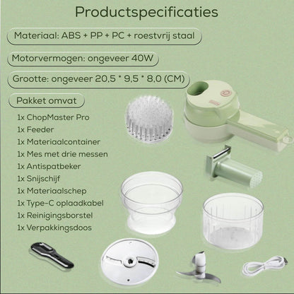 ChopMaster Pro draadloze elektrische voedselsnijder