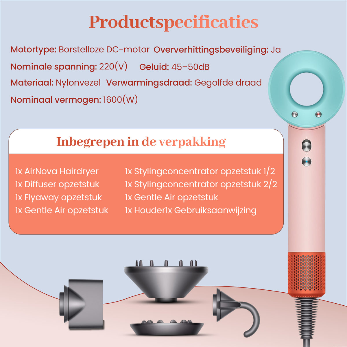 AirNova professionele ionische föhn