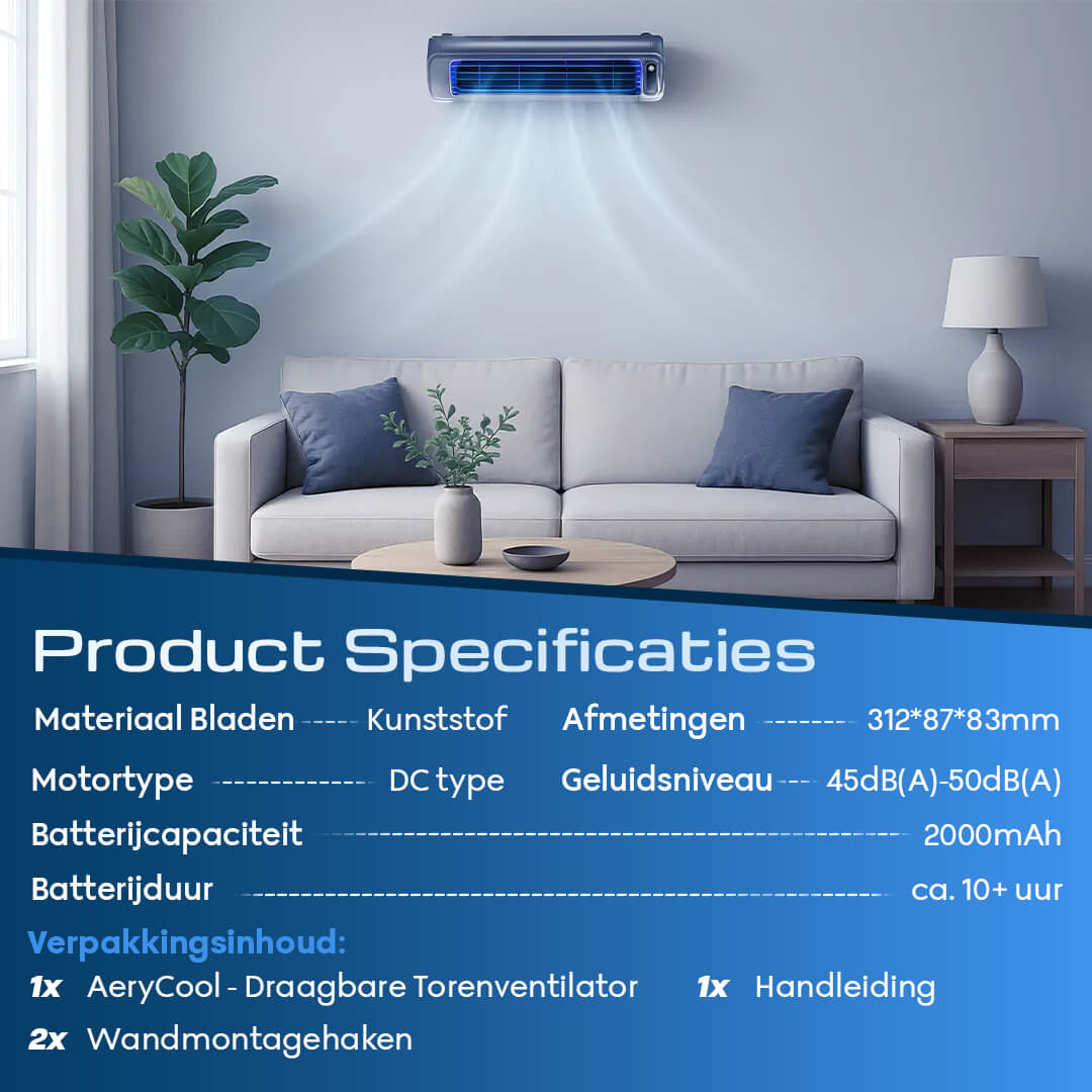 AeryCool draagbare torenventilator