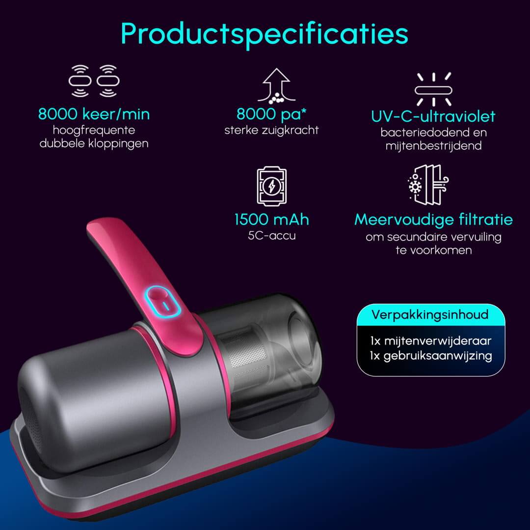 Clean Buddy draadloze UV-stofzuiger