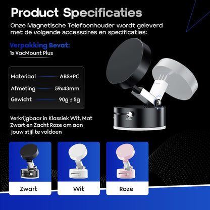 VacMount Plus 360° vacuüm zuignap telefoonhouder
