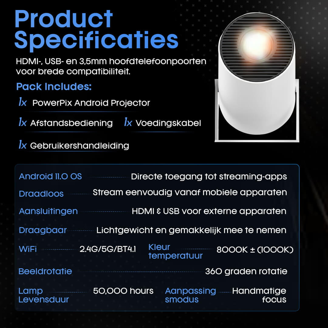 PowerPix draagbare Android beamer