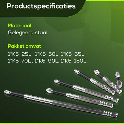 K5 antislip kruiskop schroefbitjes