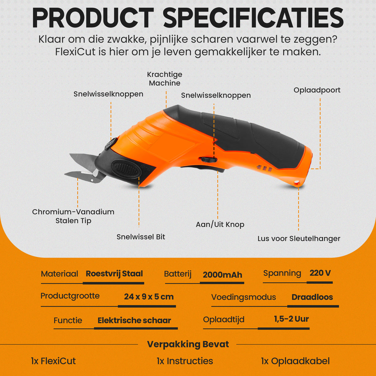 FlexiCut elektrische super-schaar