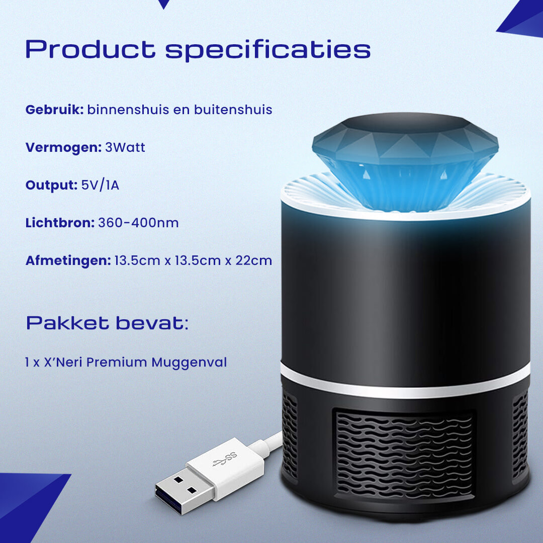 X’NERI Premium stille USB muggenval