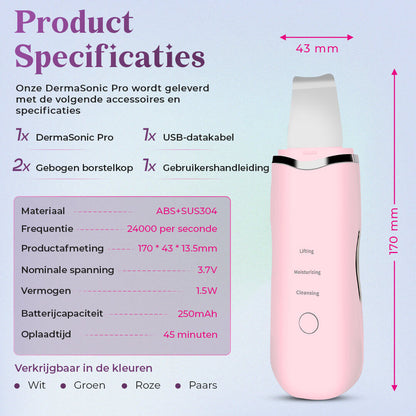 DermaSonic Pro ultrasone gezichtsreiniger