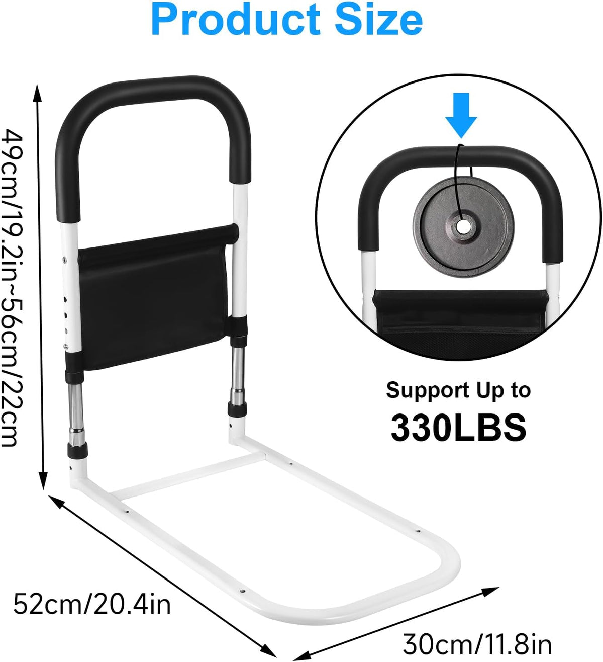 BedClip verstelbare bedsteun