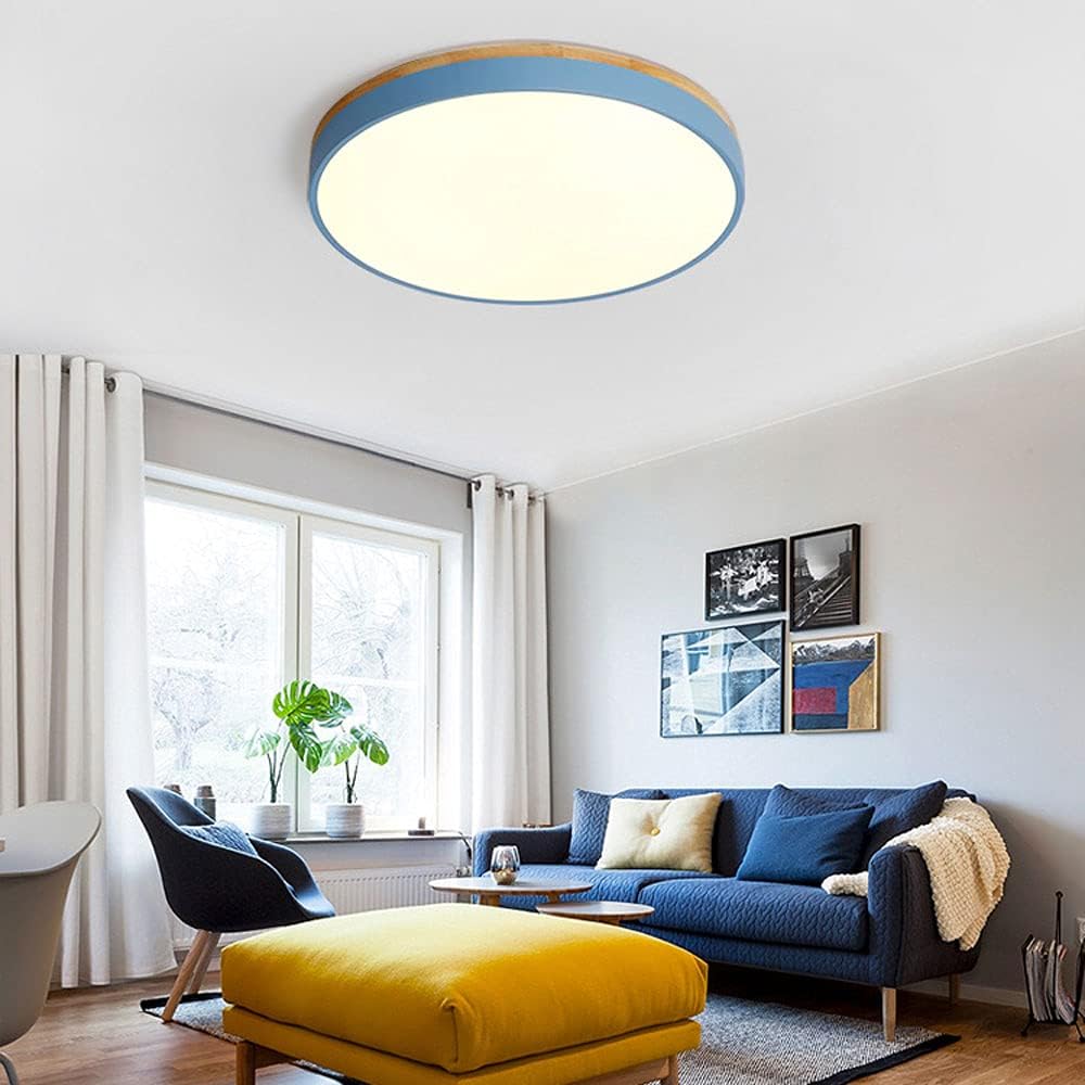 Lumio houten ronde LED plafondlamp