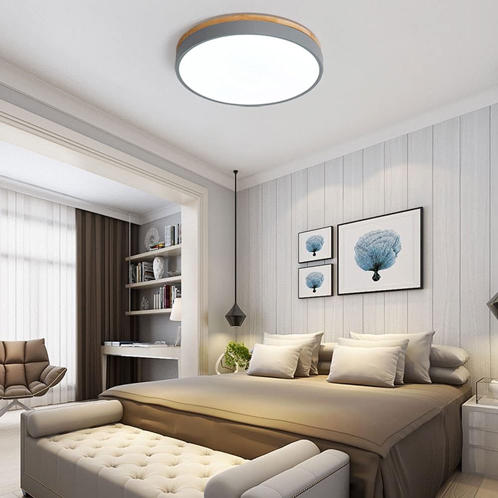 Lumio houten ronde LED plafondlamp