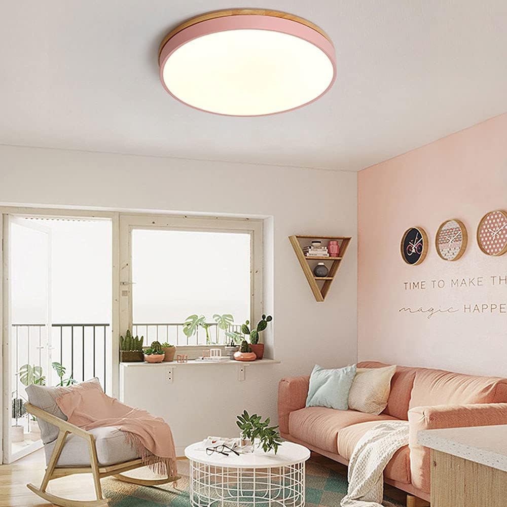 Lumio houten ronde LED plafondlamp