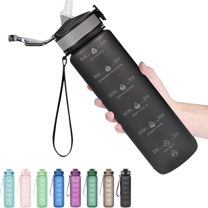Motivatie 900ml waterfles met rietje