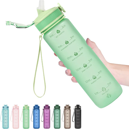 Motivatie 900ml waterfles met rietje