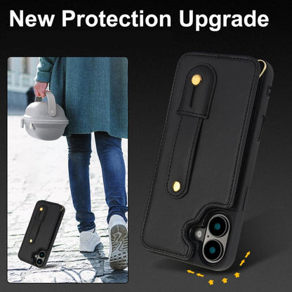 iPhone 16 Plus hoesje met pasjeshouder en draagkoord
