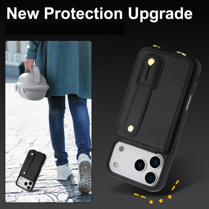 iPhone 17 Pro hoesje met pasjeshouder en koord
