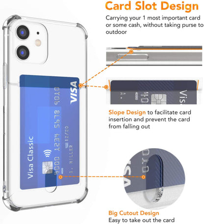 iPhone 11 transparant TPU hoesje met pasjesvak