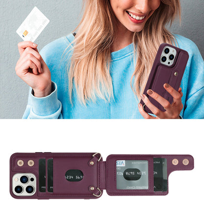 iPhone 16 Pro hoesje met pasjeshouder en draagkoord