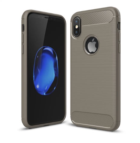 Brushed Armor TPU Hoesje voor iPhone X / Xs