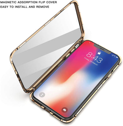 iPhone XR magnetisch hoesje met dubbelzijdig glas
