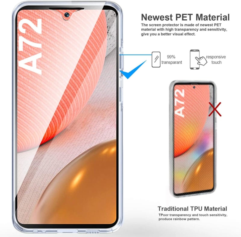 Galaxy A72 360° Ultra Clear Hybrid Hoesje