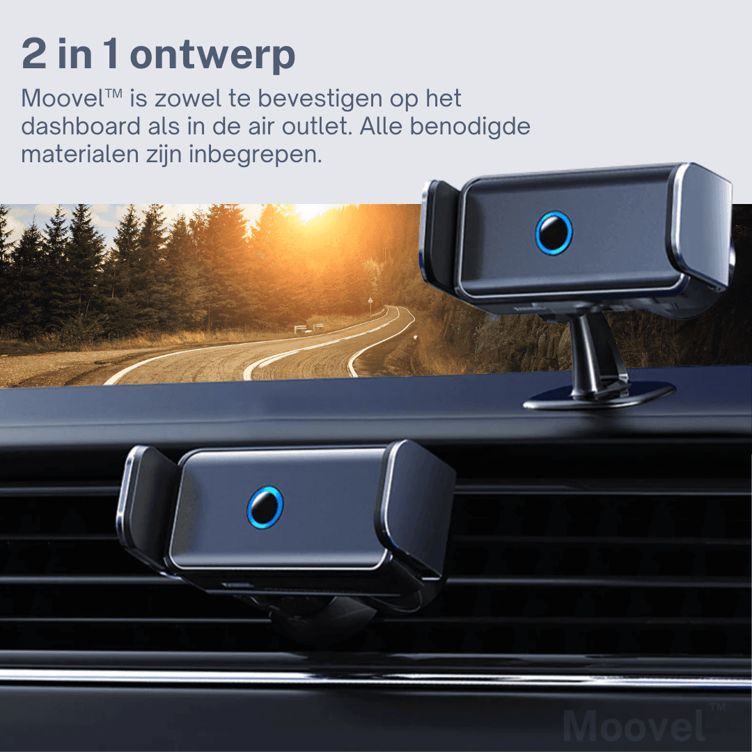 Moovel 2in1 automatische telefoonhouder