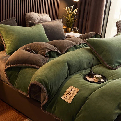 PlushHaven fluwelen fleece dekbedovertrekset