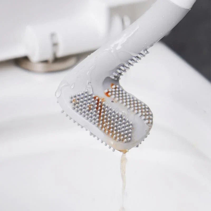 Silicone toiletborstel met wandhouder