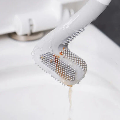 Silicone toiletborstel met wandhouder