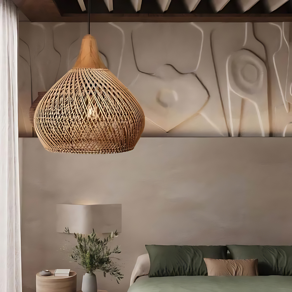 Boho rotan hanglamp sfeerverlichting