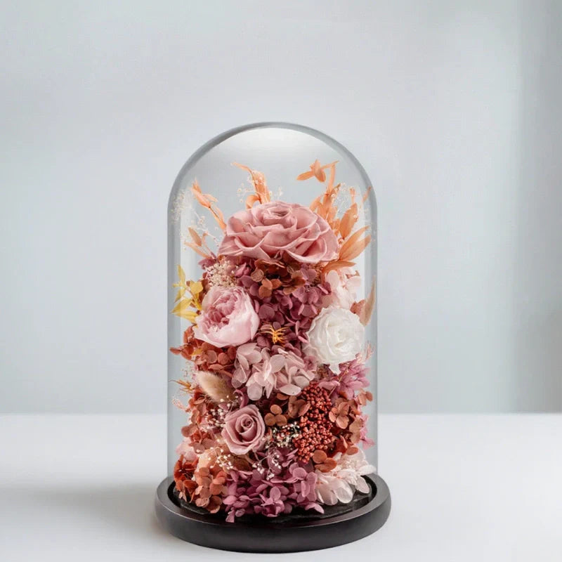 Lumio Floro nachtlamp met gedroogde bloemen onder glas