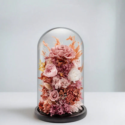 Lumio Floro nachtlamp met gedroogde bloemen onder glas