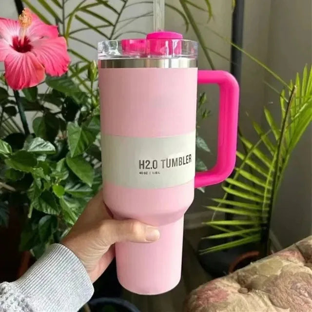 ThermoTumbler vacuüm geïsoleerde beker met handvat